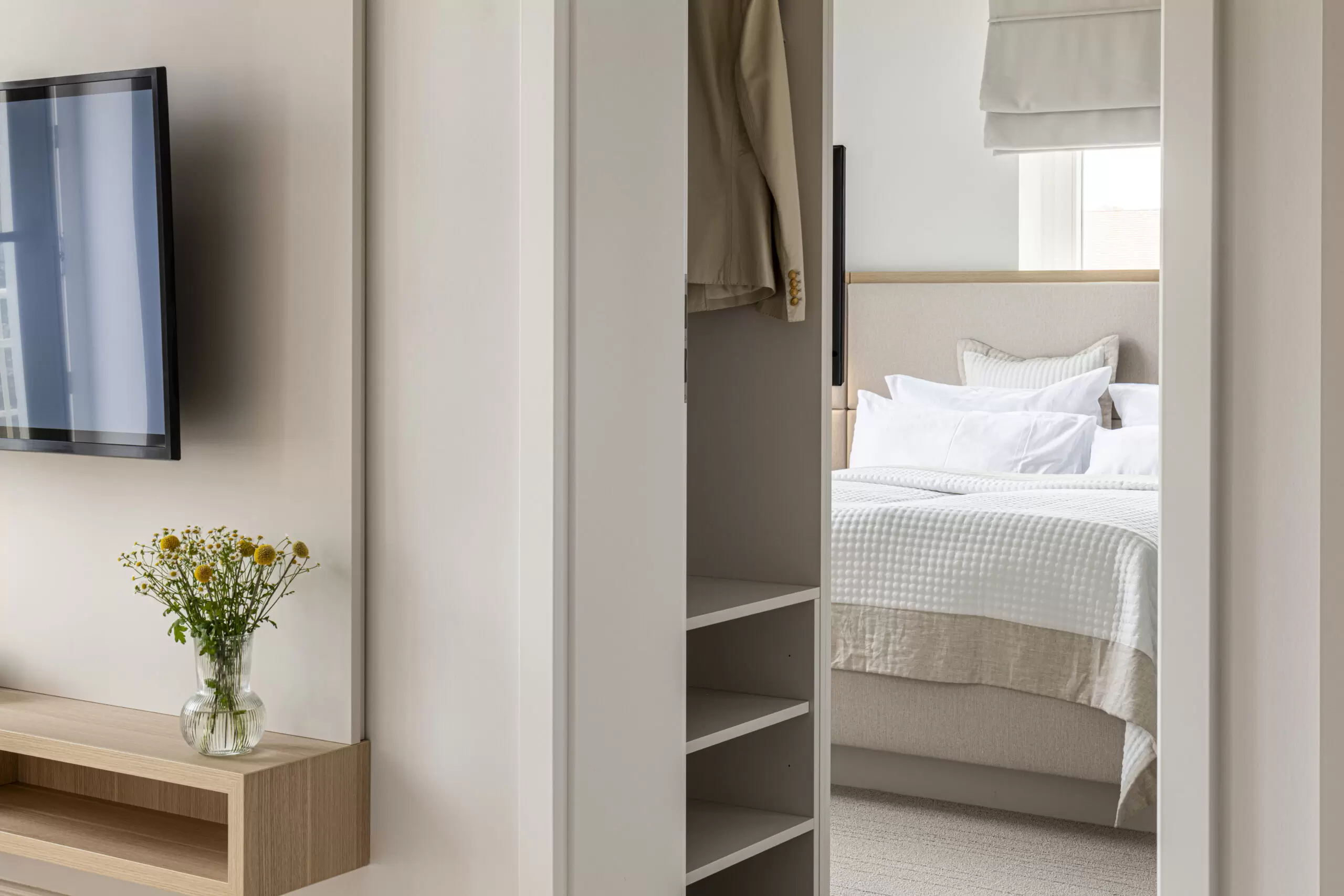 Blick ins Schlafzimmer